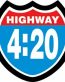 highway 420 funny weed sticker