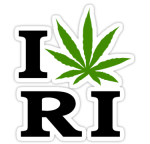 I Marijuana Road Island Sticker