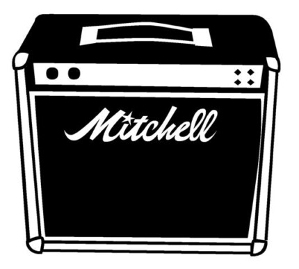 Mitchell Amplifier Black and White Sticker