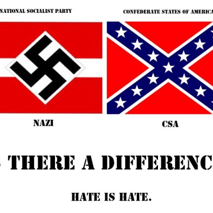 Nazi and Confederates difference sticker