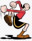 OLIVE OIL STOMP POPEYE FUNNY WINDOW STICKER