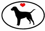 Oval Labrador Retriever Decal