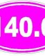 Oval Running Decals 140.6 Sticker A