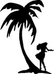 Palm girl Vinyl Car Decal