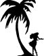 Palm girl Vinyl Car Decal