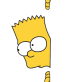 PEEKING BART funny cartoon sticker