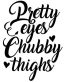 pretty eyes chubby thigh chick decal