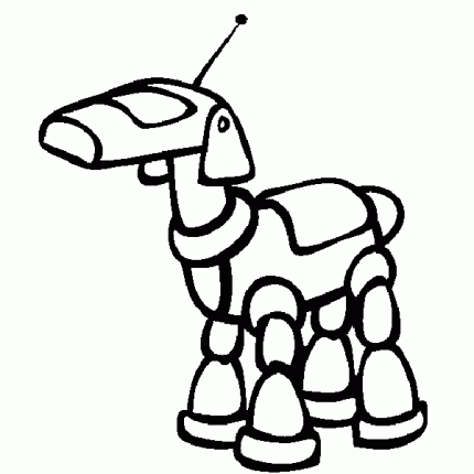 robot dog diecut decal 2