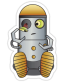 robot fixing eye sticker