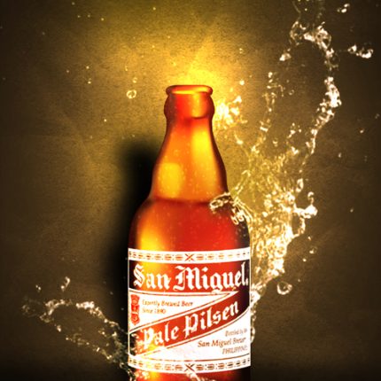 San Miguel Pale Pilsen Beer Bottle Shot