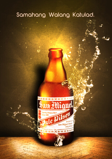 San Miguel Pale Pilsen Beer Bottle Shot