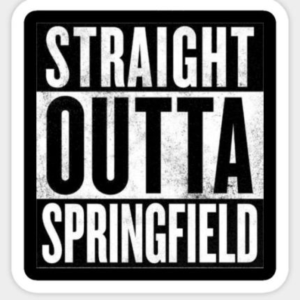 SIMPSON Straight Outta Springfield Sticker