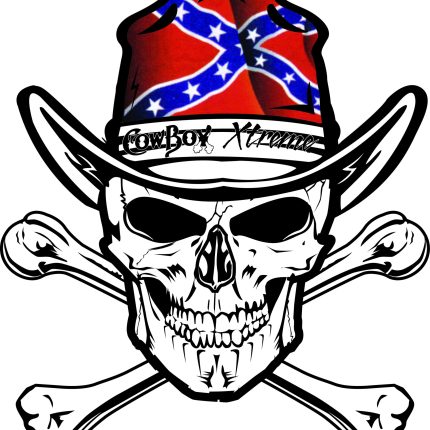 skull with confederate flag hat