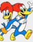 Woody Woodpecker and Girlfriend Color Adhesive Vinyl Decal Sticker