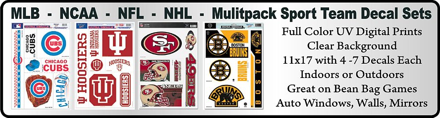 NCAA Multipack Sports Team Decals Sets